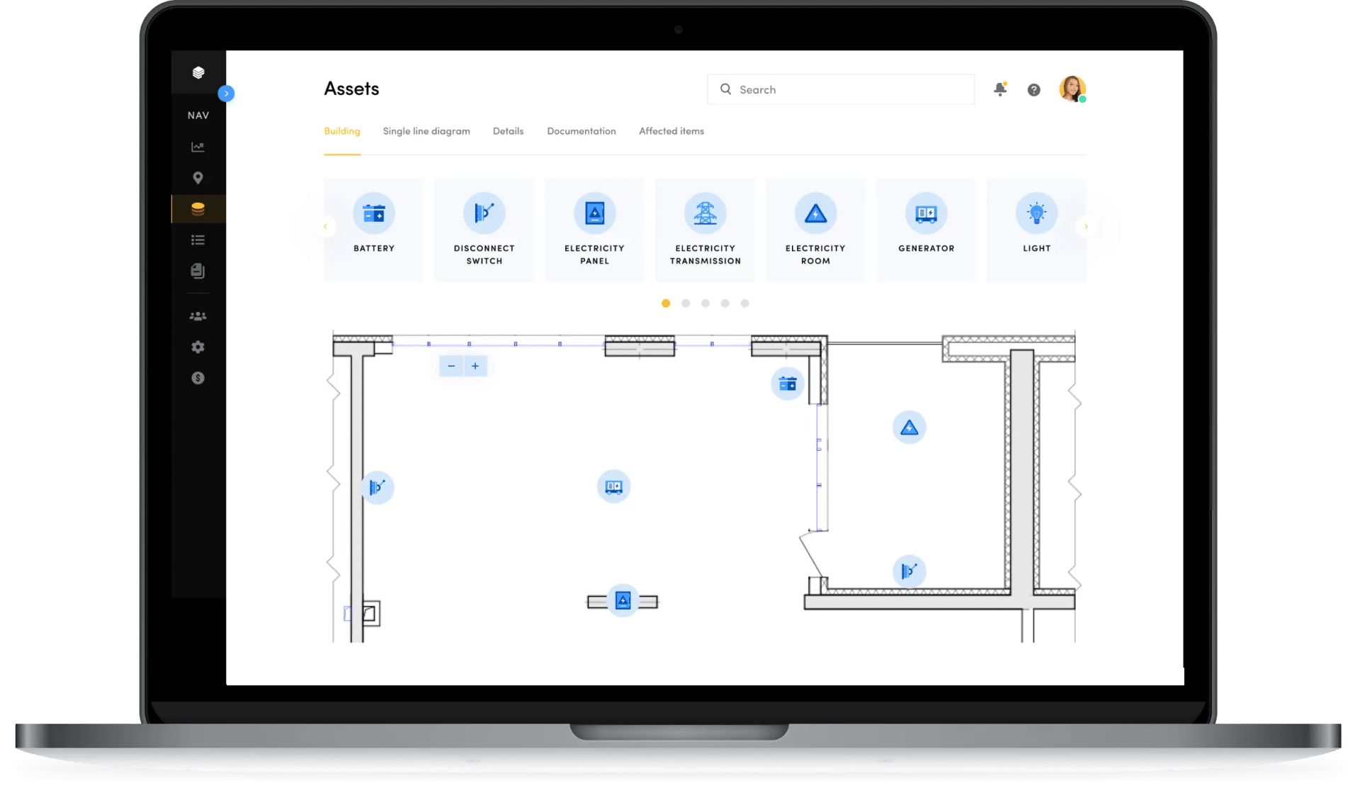 Laptop showing new facility management software from CriticalAsset