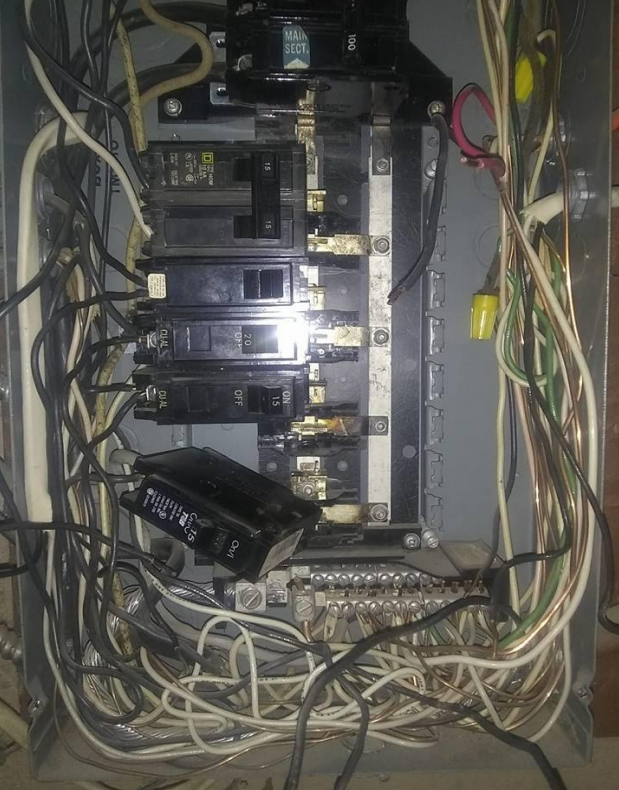 Dangerous electrical panel wirin