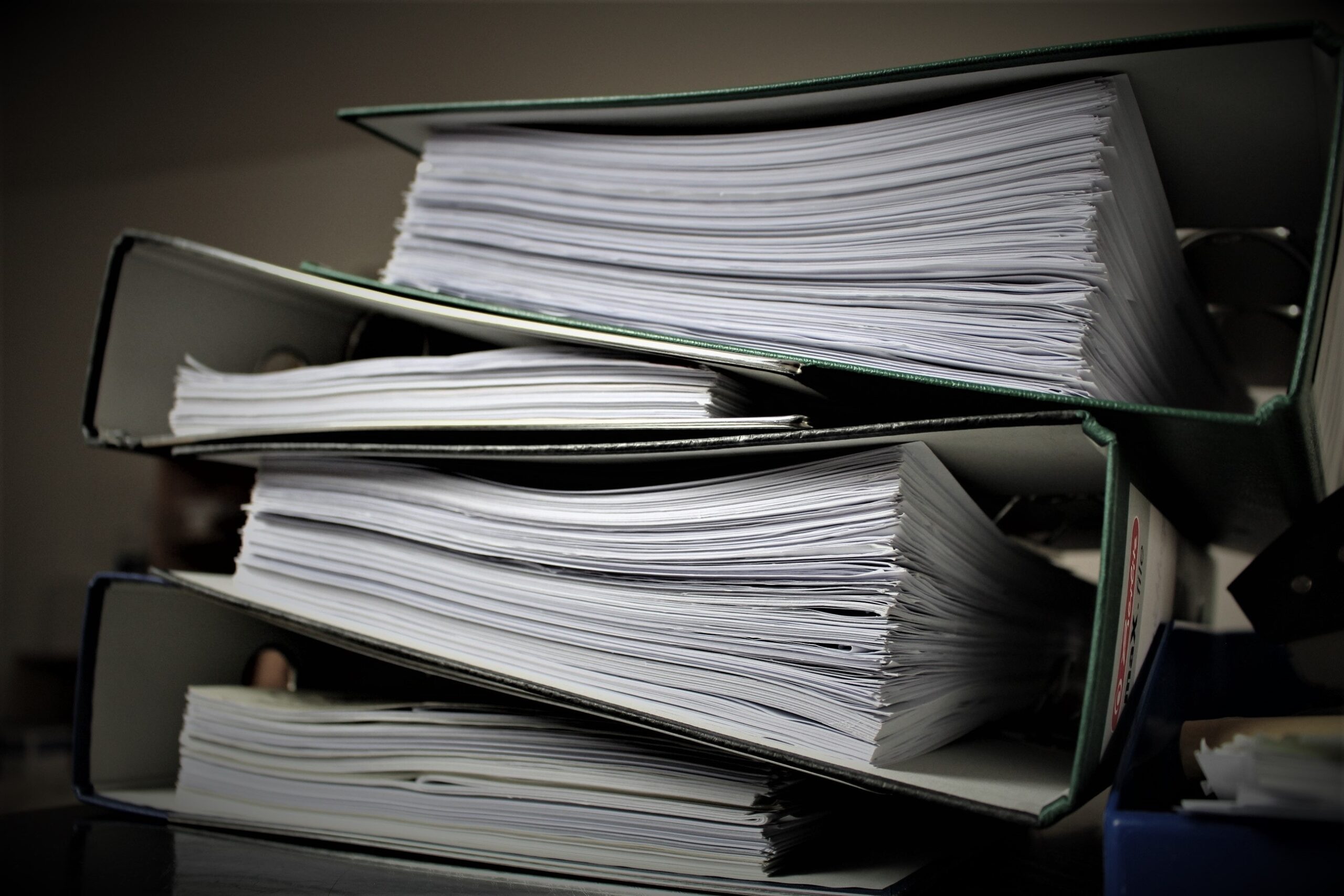 Binders of facility maintenance information